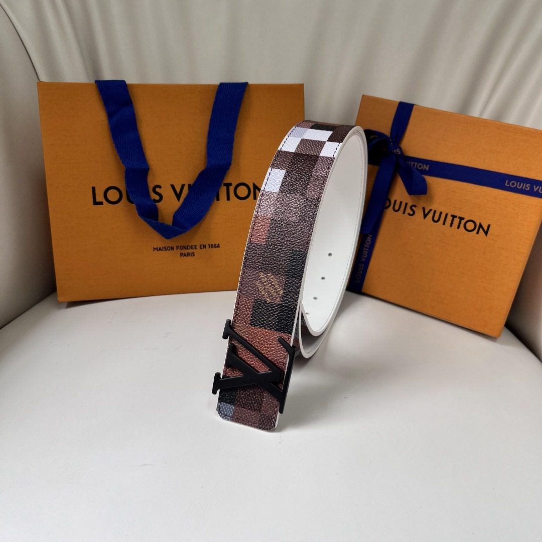 Louis Vuitton Damier Ebene Canvas Belt