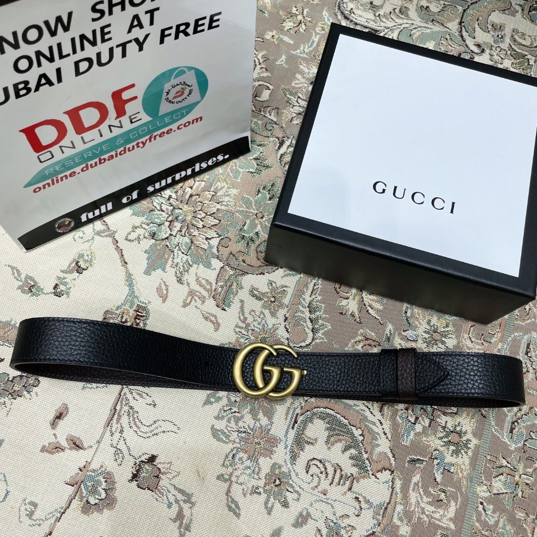 Gucci GG Marmont Leather Belt Black