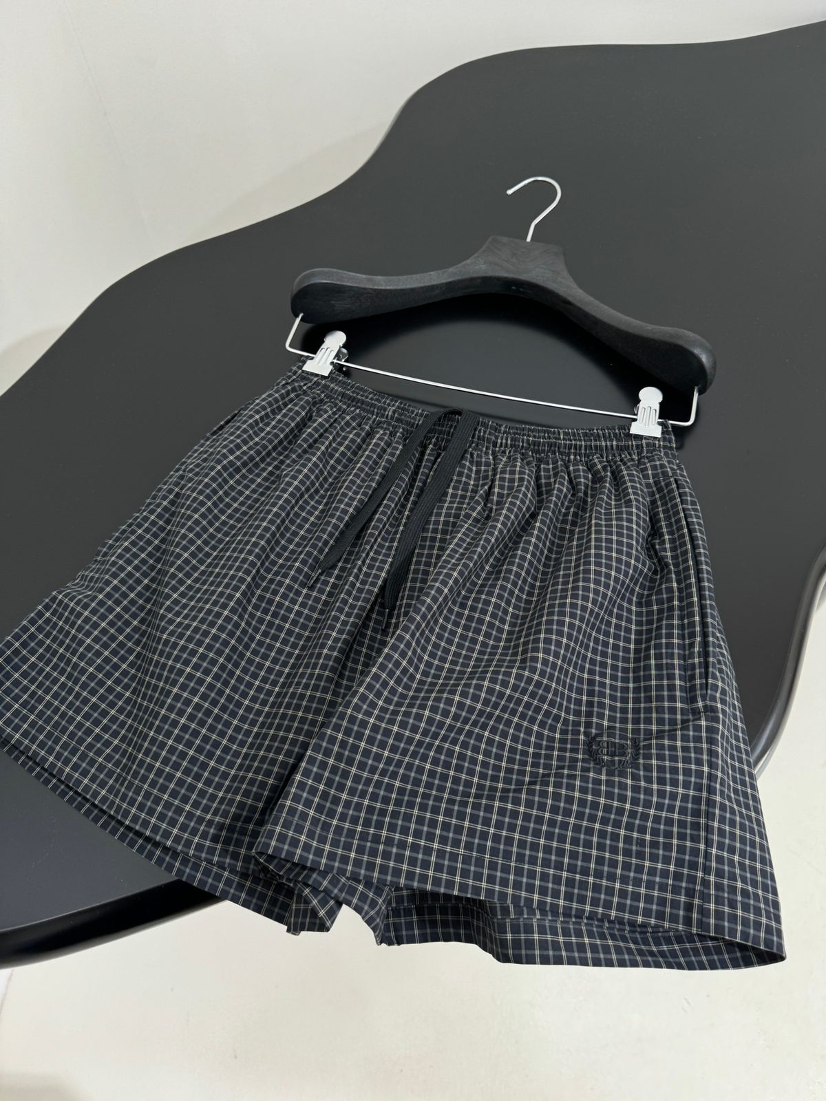 Luxury Plaid Check Wool Shorts