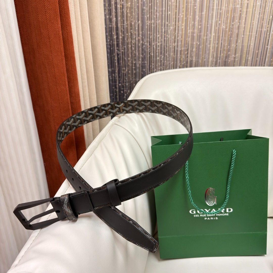 Goyard Monogram Canvas Leather Belt