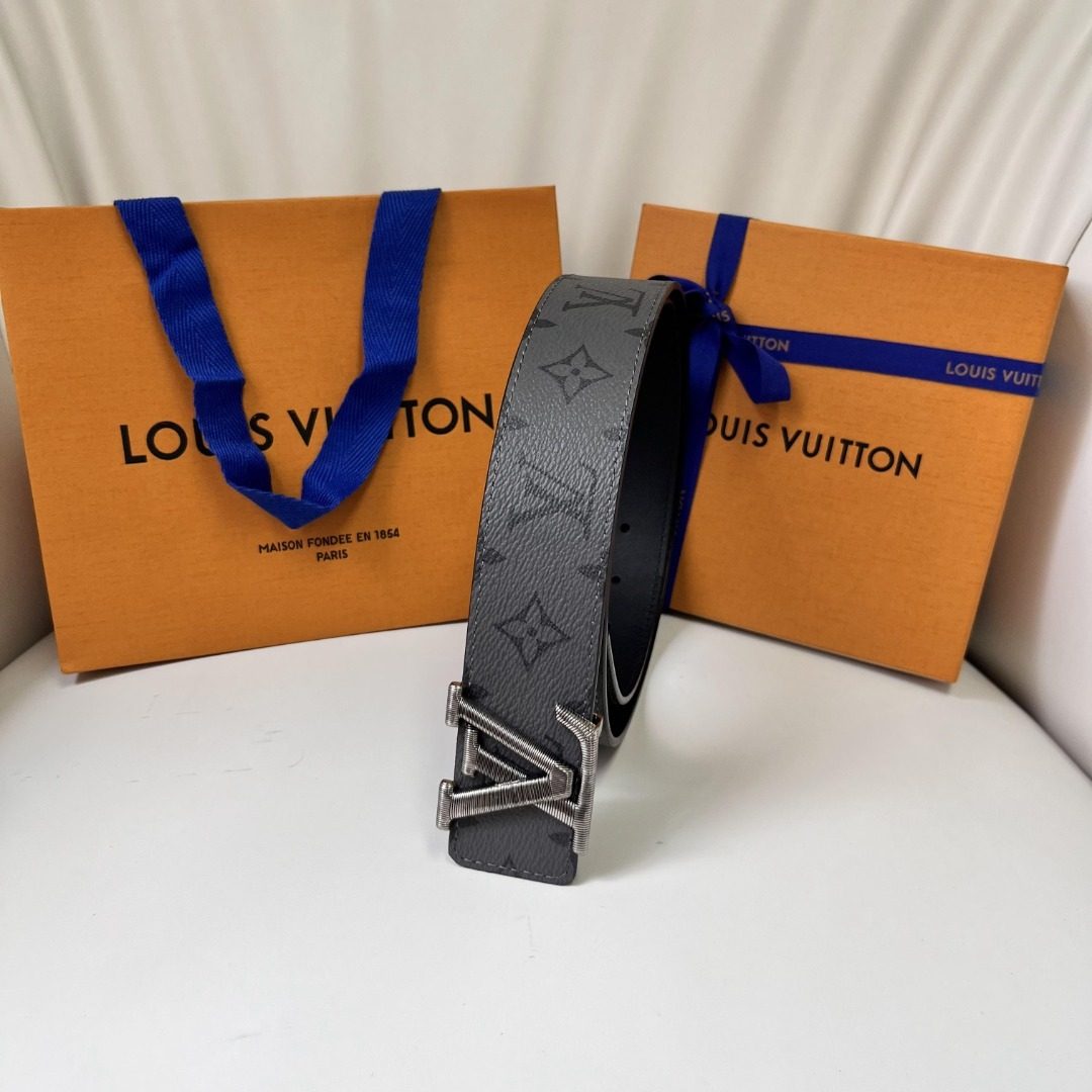 Louis Vuitton Damier Graphite Leather Belt