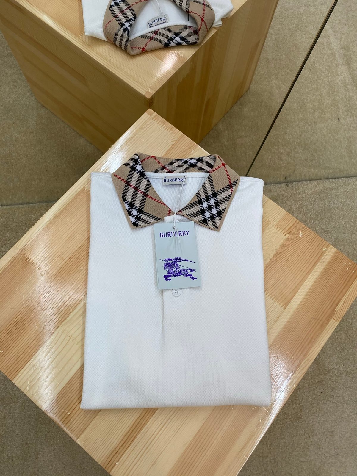 Burberry Vintage Check Collar Polo Shirt
