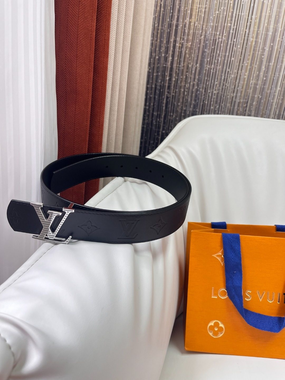 Louis Vuitton Monogram Black Leather Belt