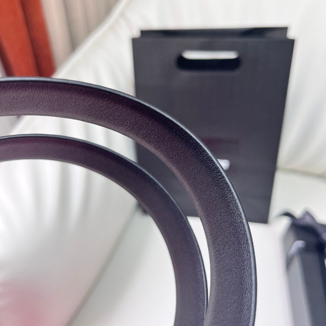 Saint Laurent YSL Leather Belt Orange