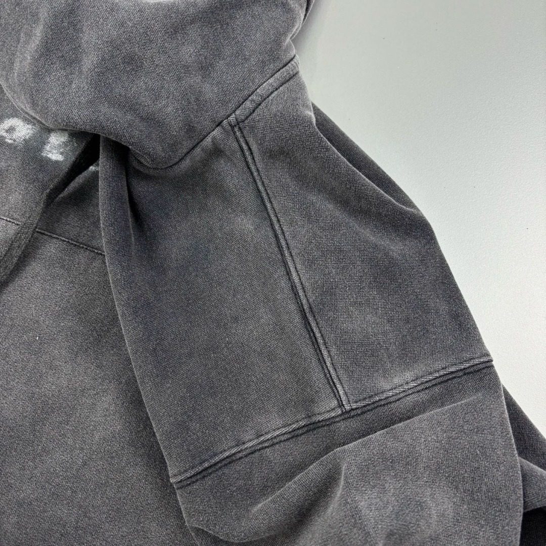 Balenciaga Smoke Ring Water-Washed Zip Hoodie