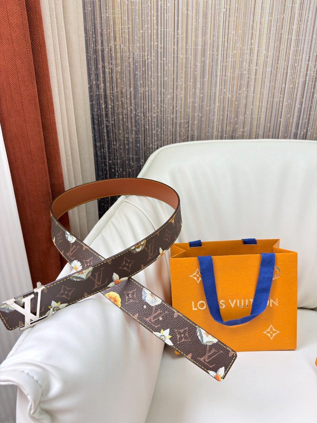 Louis Vuitton Monogram Floral Leather Belt