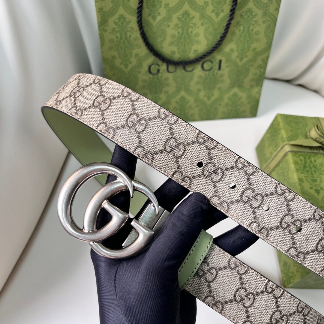 Gucci GG Supreme Canvas Belt with Double G Buckle
