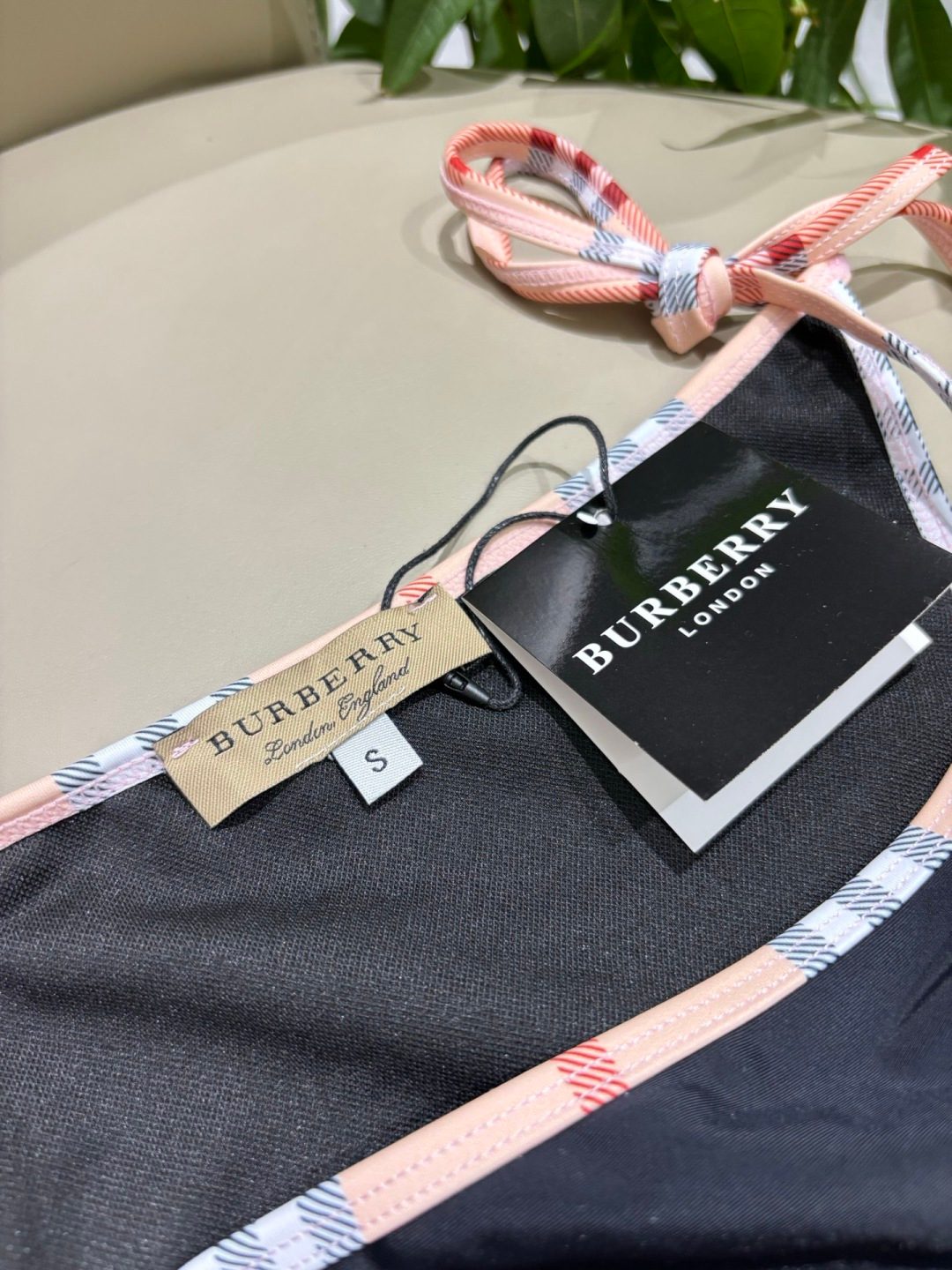 Burberry Check Bikini Swimsuit Set