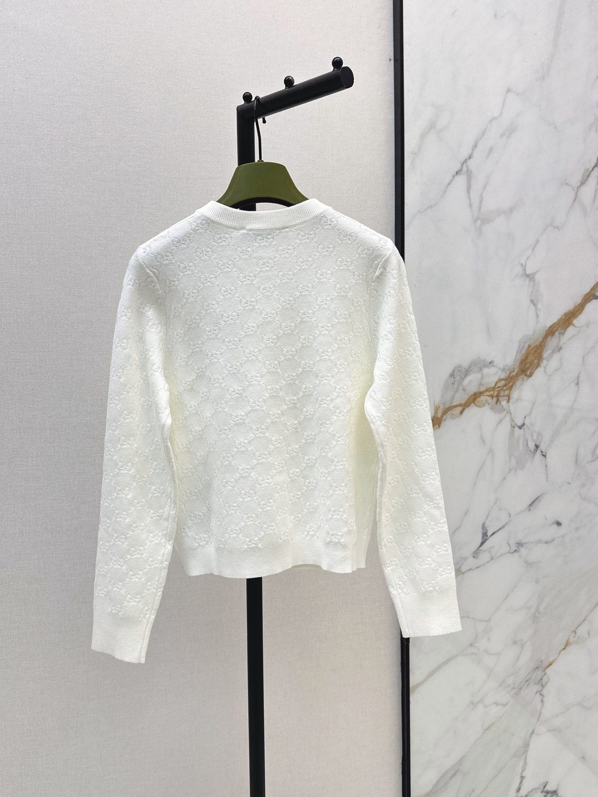 Gucci GG Monogram Crewneck Sweater White
