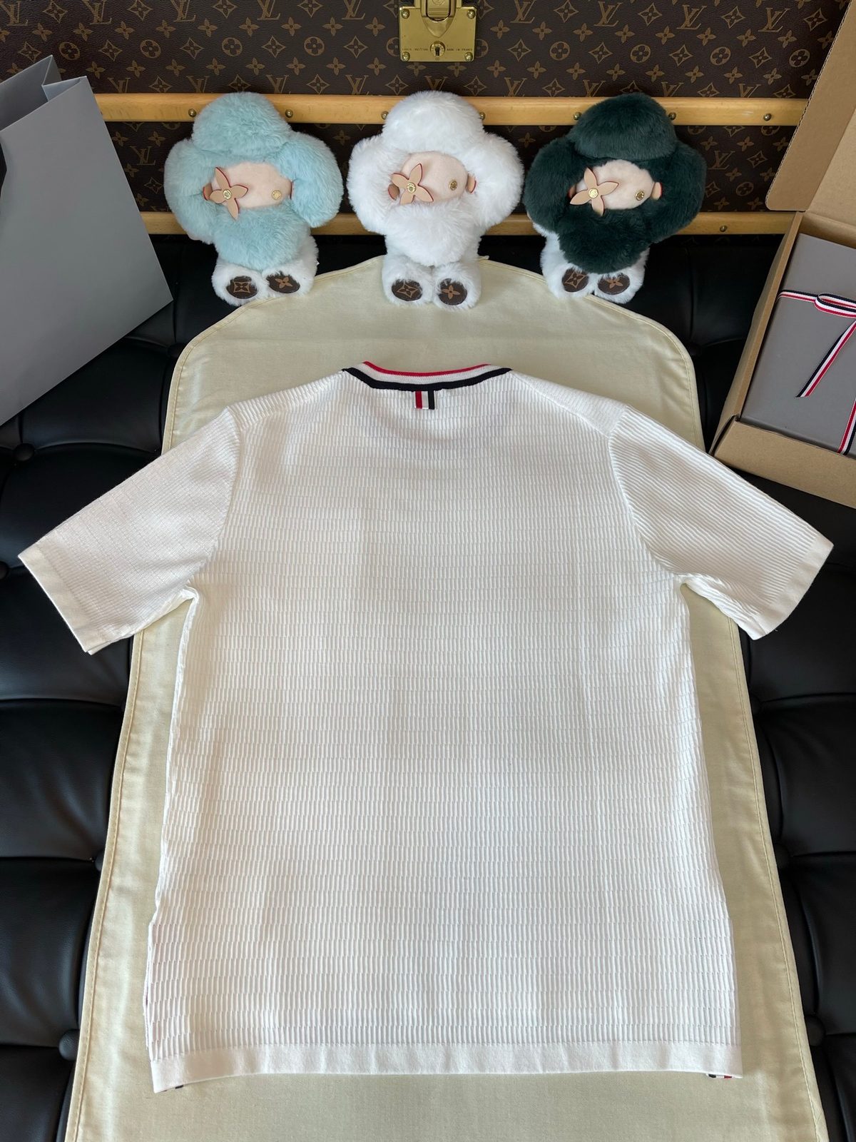 Thom Browne Ribbed Cotton Crewneck T-Shirt