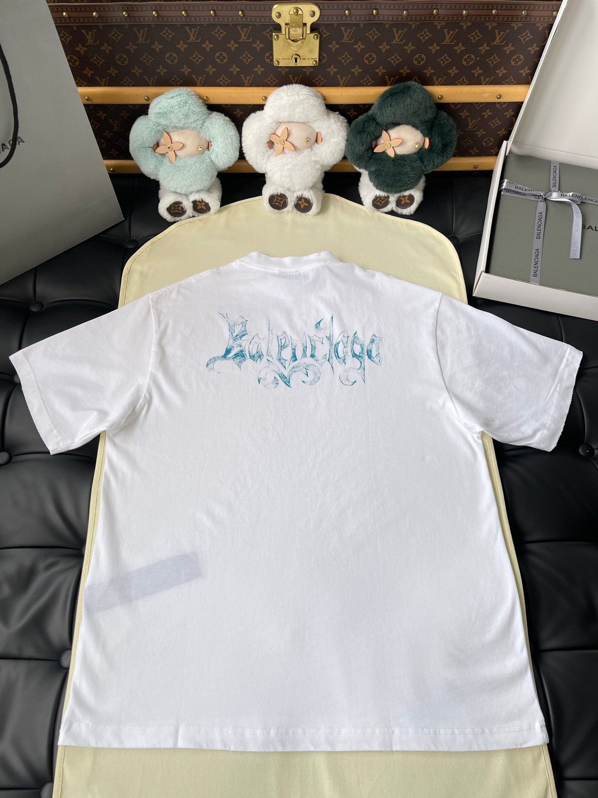 Balenciaga Embroidered White T-Shirt