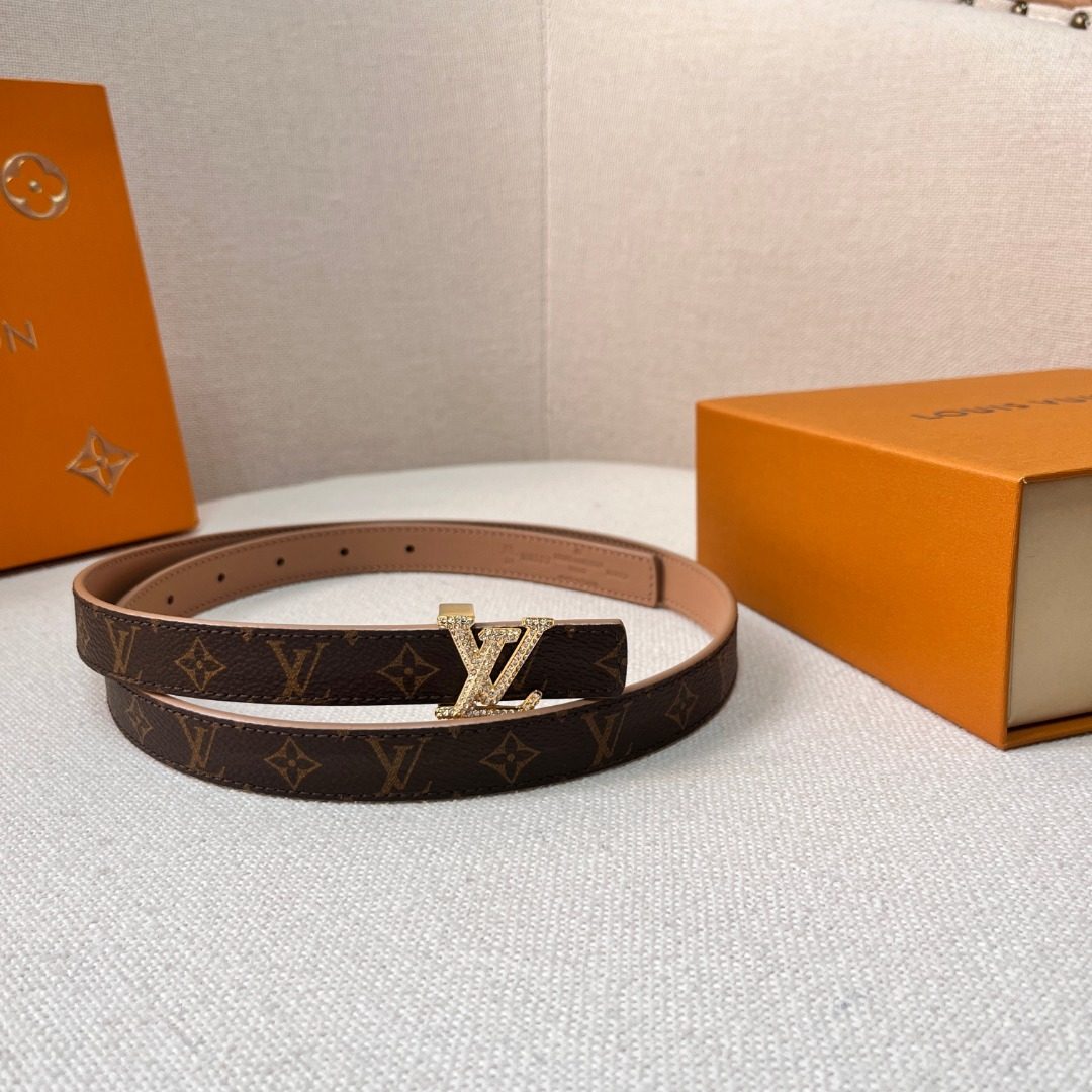 Louis Vuitton Monogram Canvas Leather Belt