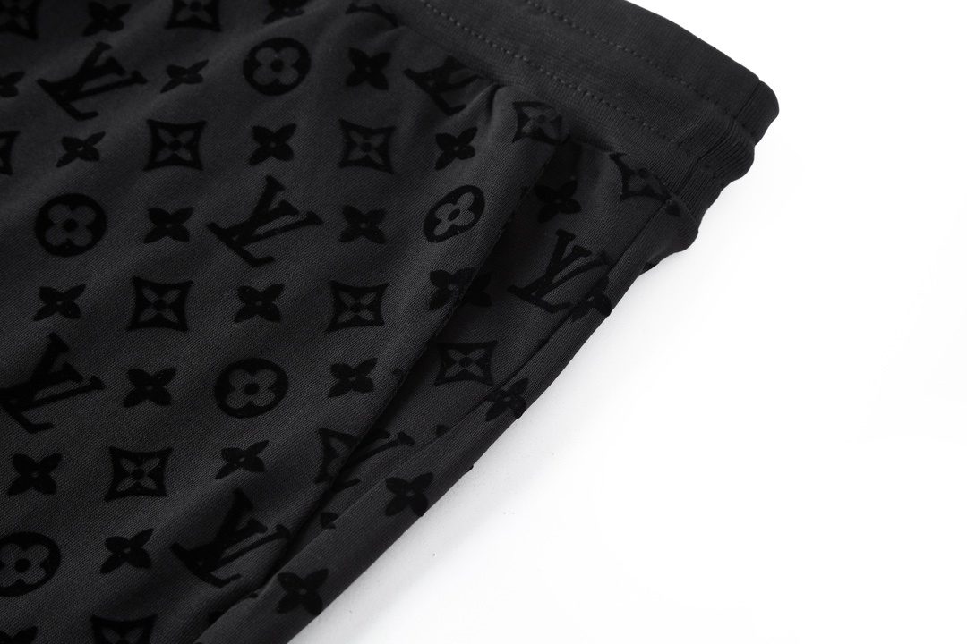 Louis Vuitton Monogram Print Shorts Black