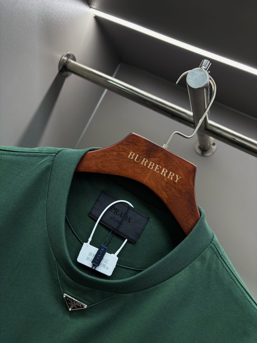 Burberry Triangle Logo Crewneck T-Shirt