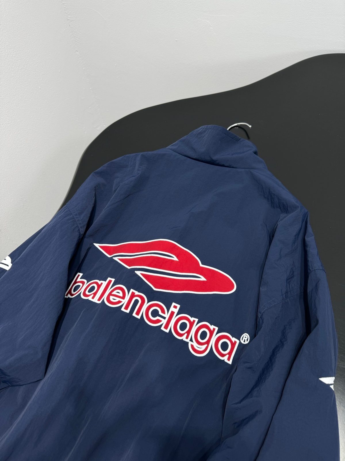 Balenciaga Logo Nylon Windbreaker Jacket