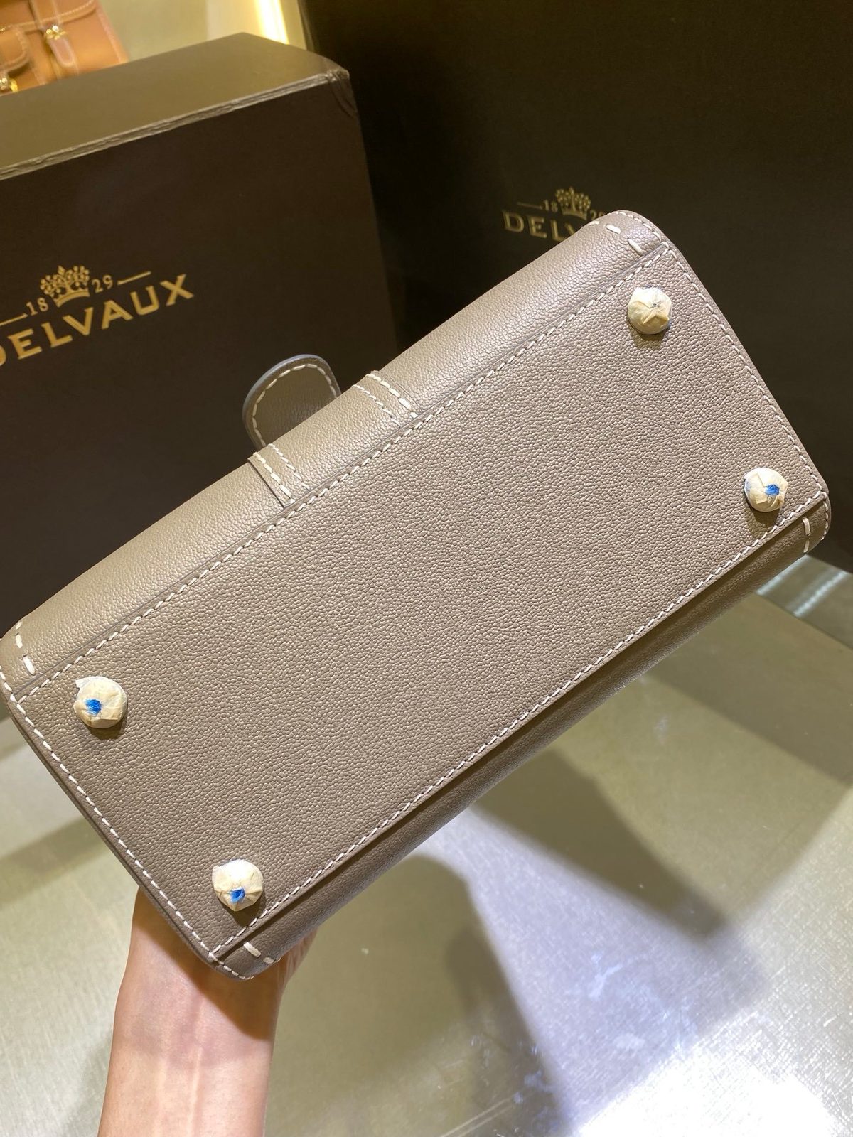Delvaux Brillant Leather Top Handle Bag