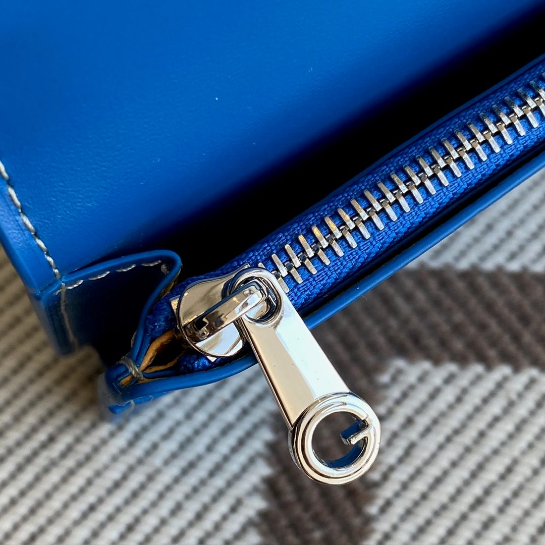 Goyard Anjou Leather Wallet Blue