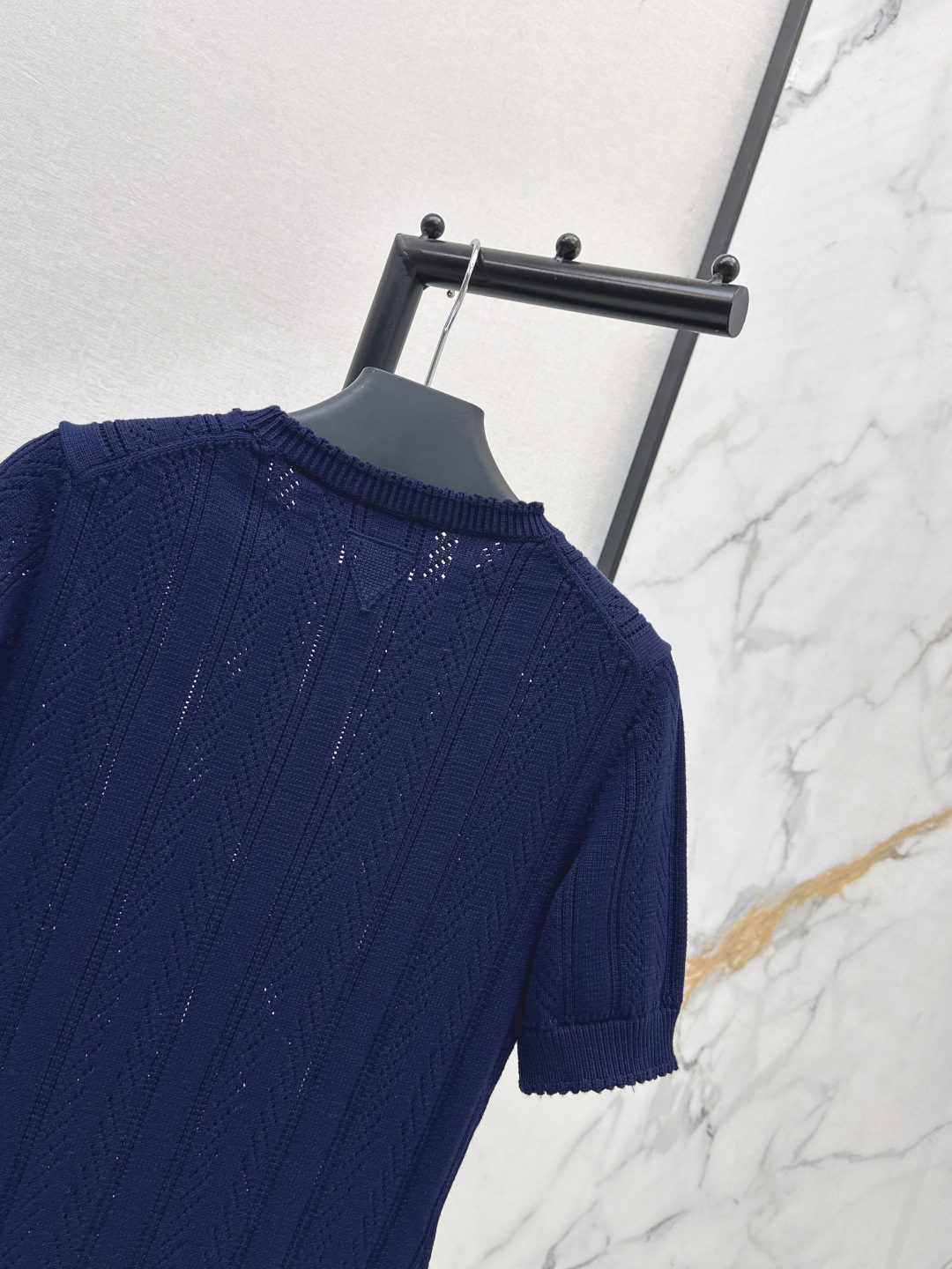 Prada Cable Knit Short Sleeve Dress