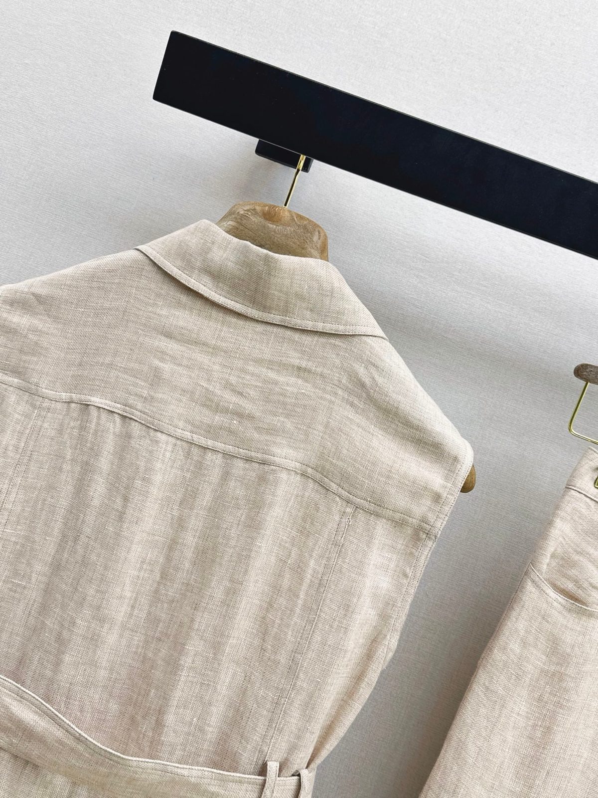 Brioni Linen Shirt Vest with Belt