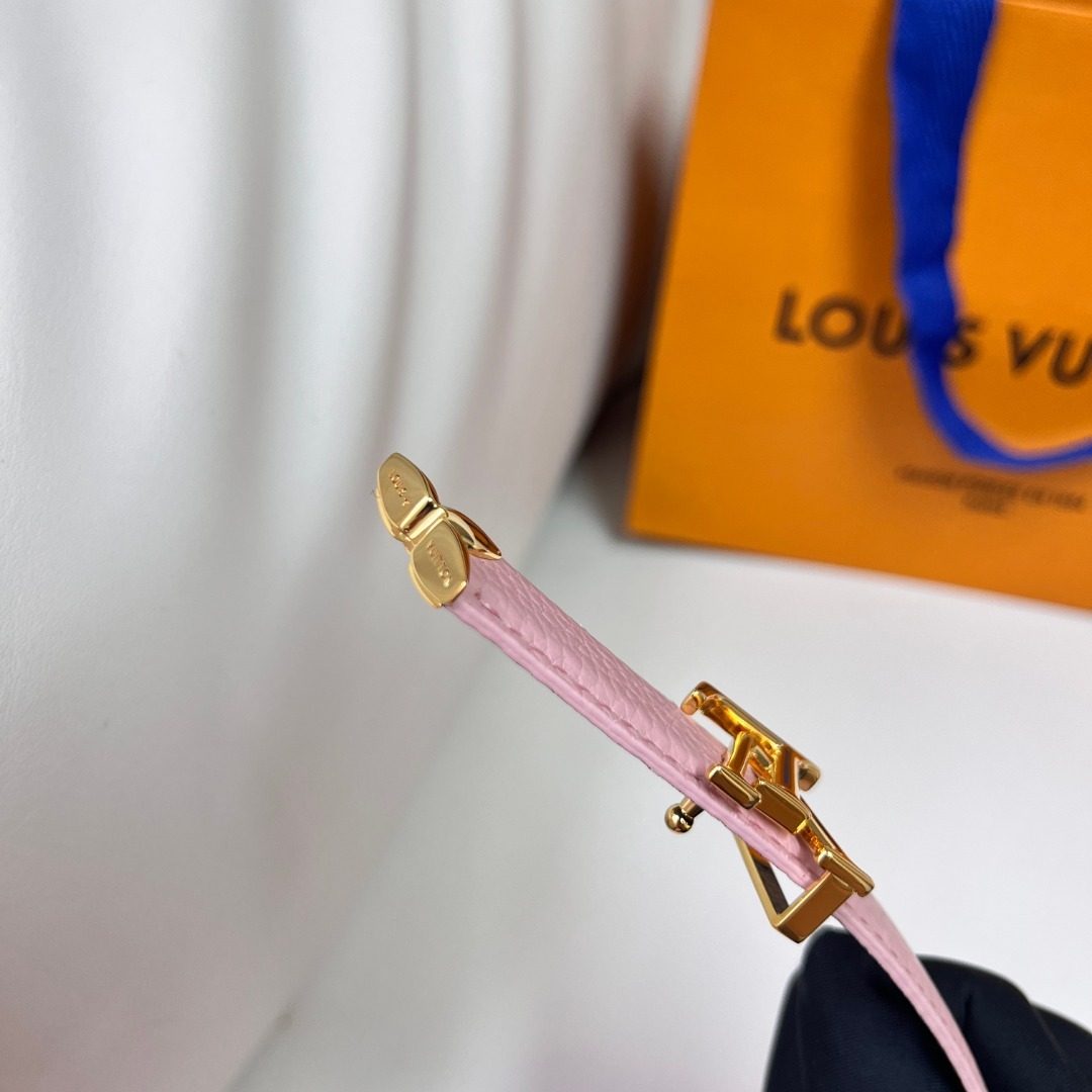 Louis Vuitton Pink Leather Belt