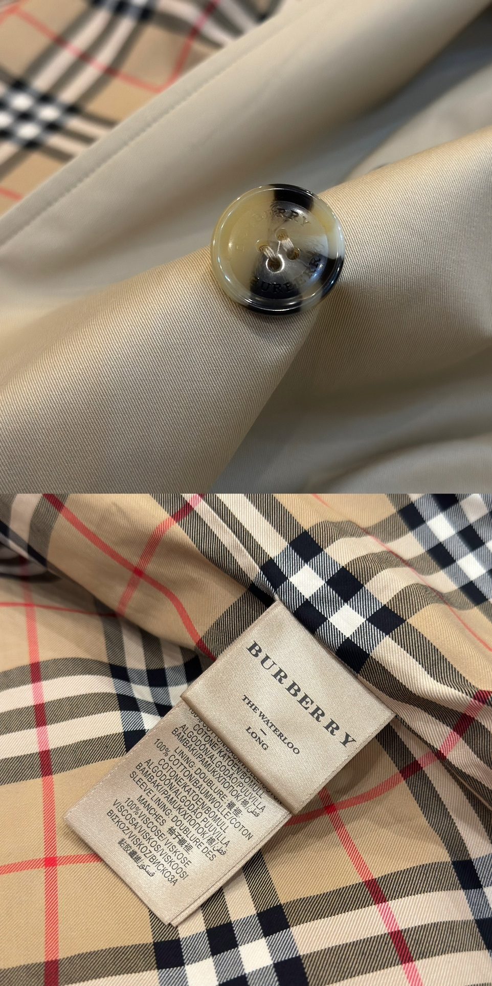 Burberry Vintage Check Trench Coat