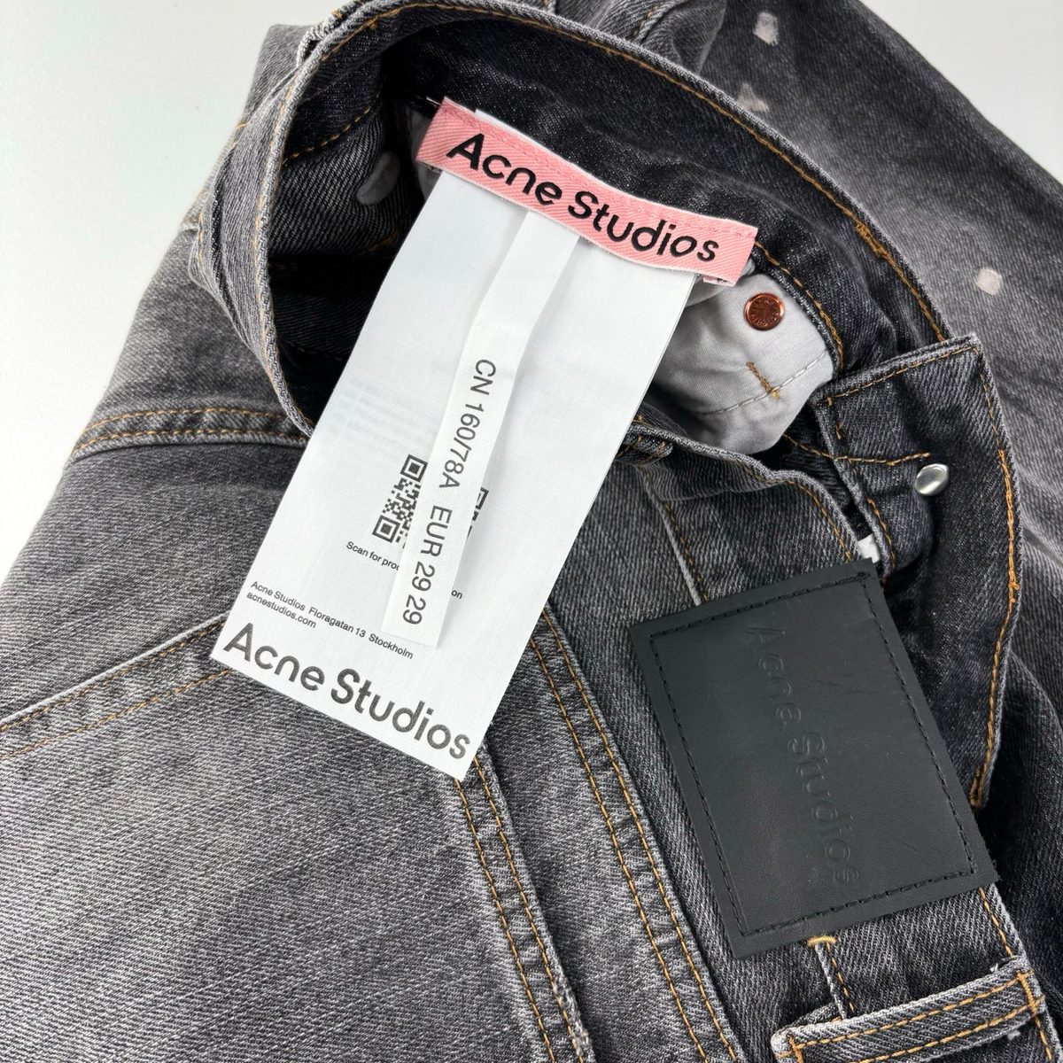 Acne Studios Distressed Black Denim Jeans