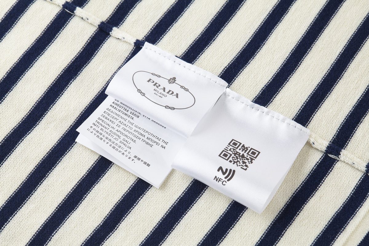 Prada Striped Crewneck T-Shirt