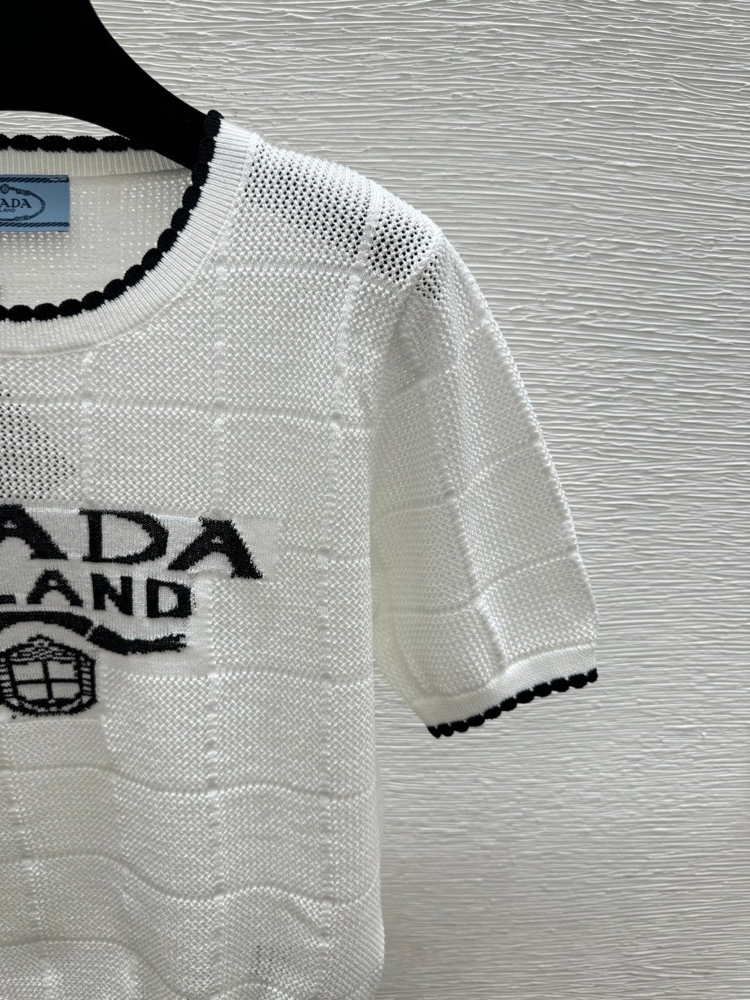 Prada Milano Short Sleeve Crewneck Sweater