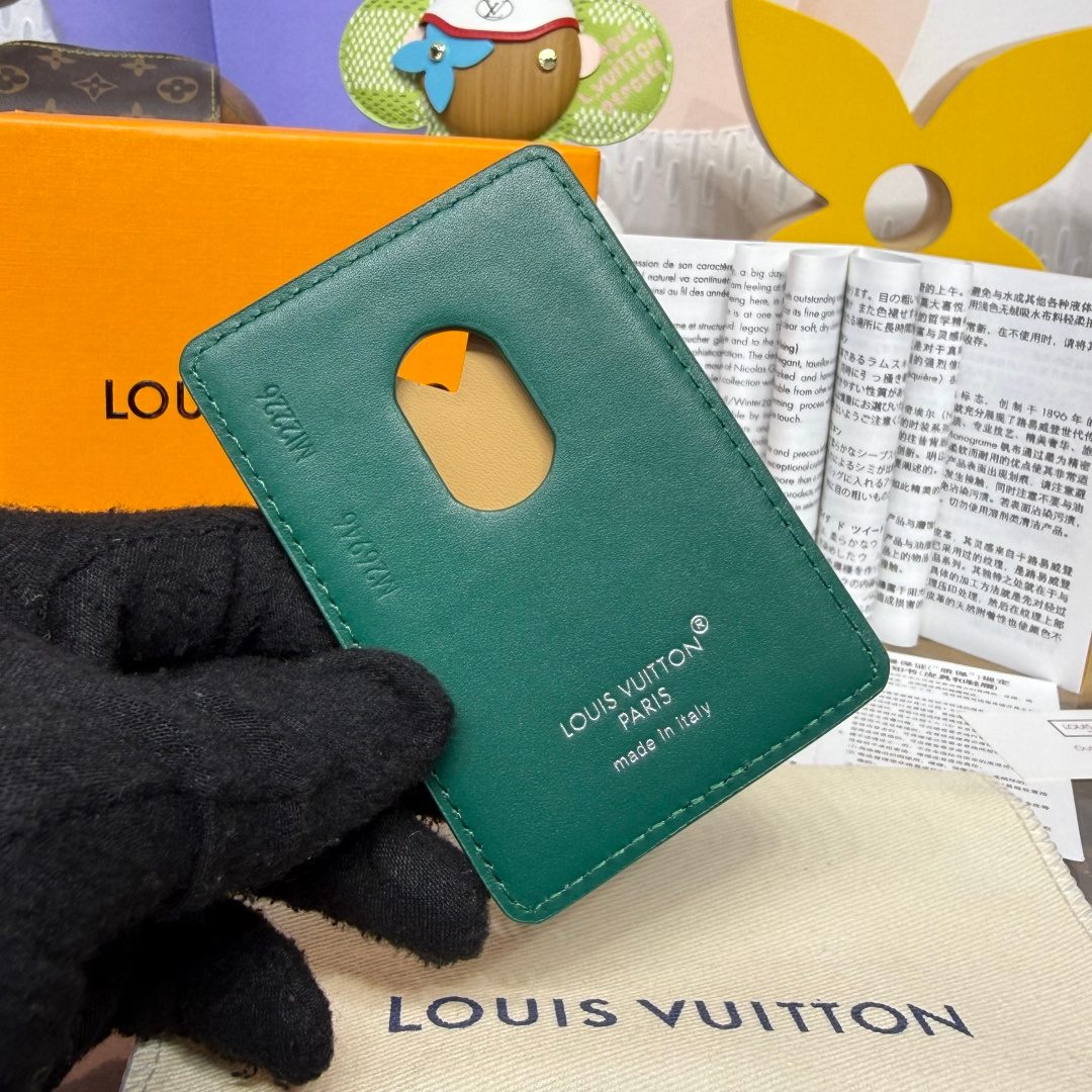 Louis Vuitton Damier Leather Card Holder Green