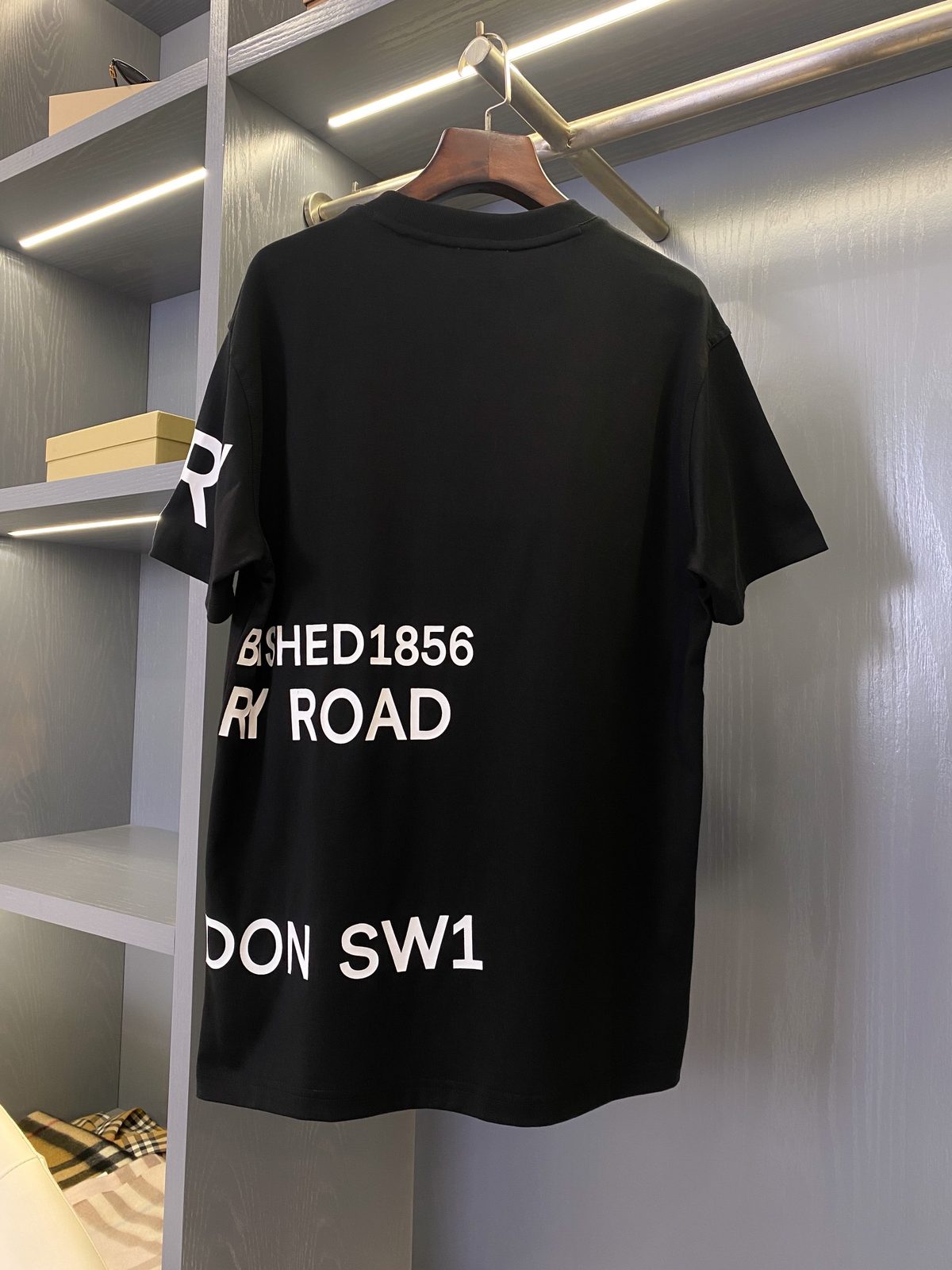 Burberry Address Print Crewneck T-Shirt