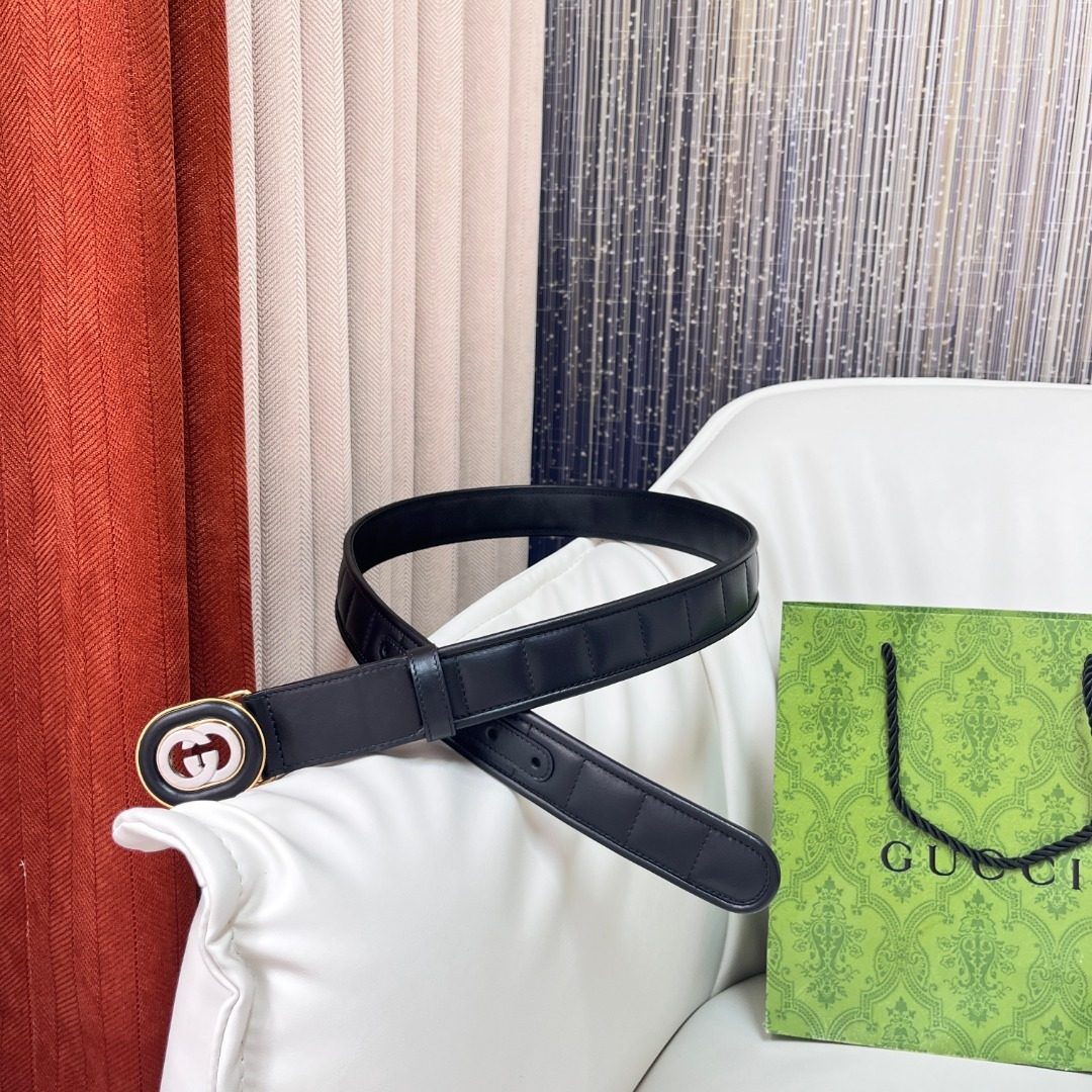 Gucci GG Marmont Leather Belt Black