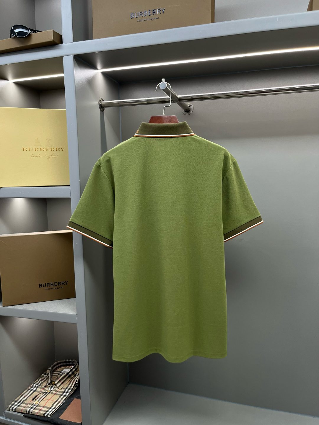 Burberry Striped Collar Polo Shirt