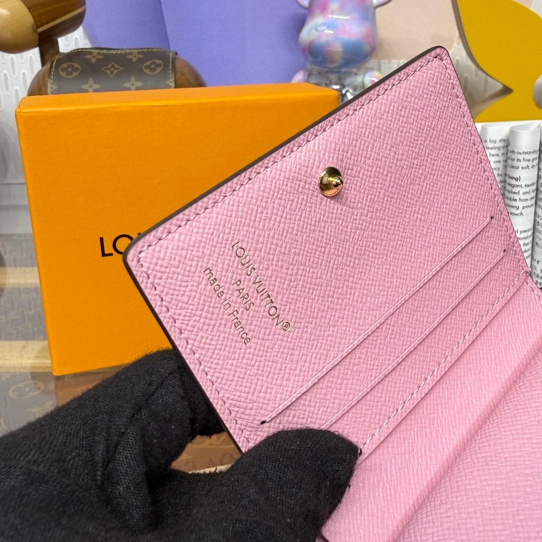 Louis Vuitton Damier Azur Wallet Pink