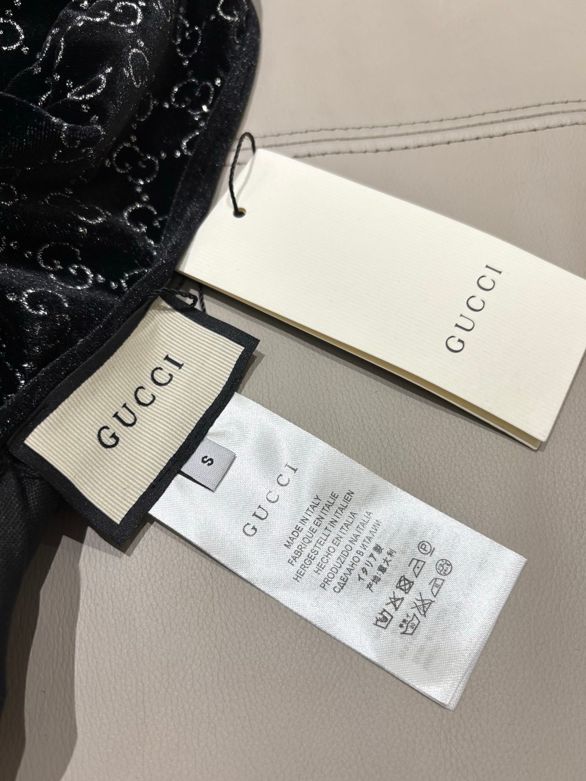 Gucci GG Embroidered Velvet Bra