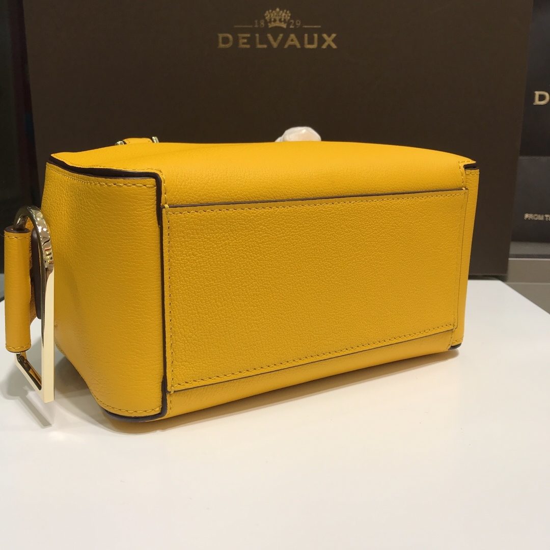 Delvaux Leather Crossbody Bag Yellow