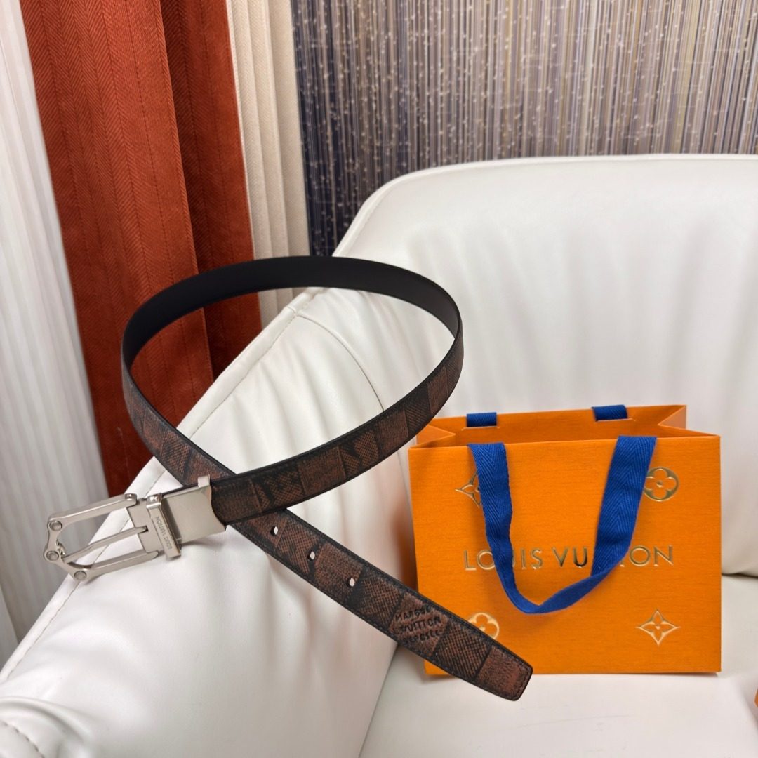 Louis Vuitton Damier Canvas Leather Belt