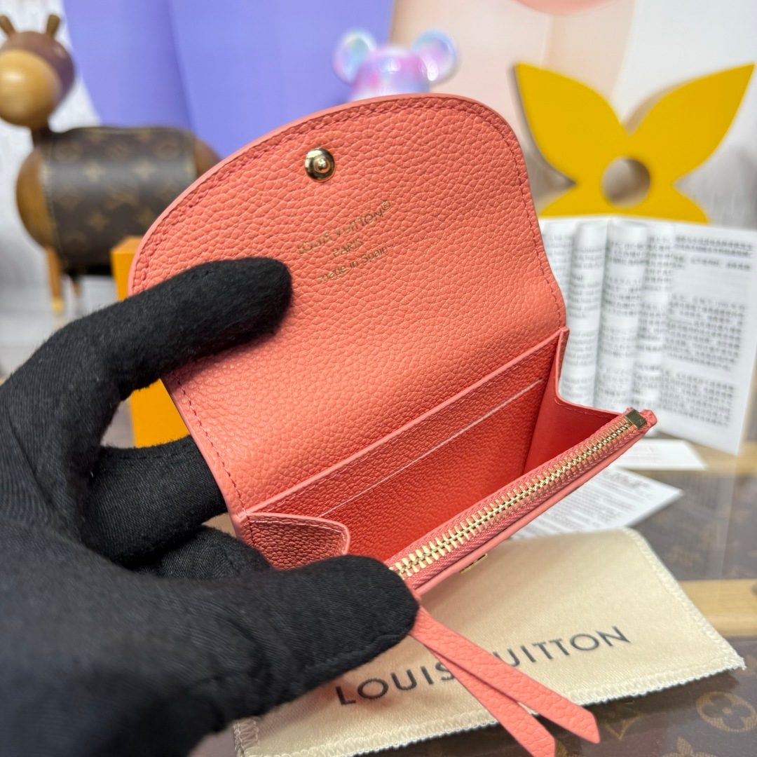 Louis Vuitton Monogram Leather Wallet Coral