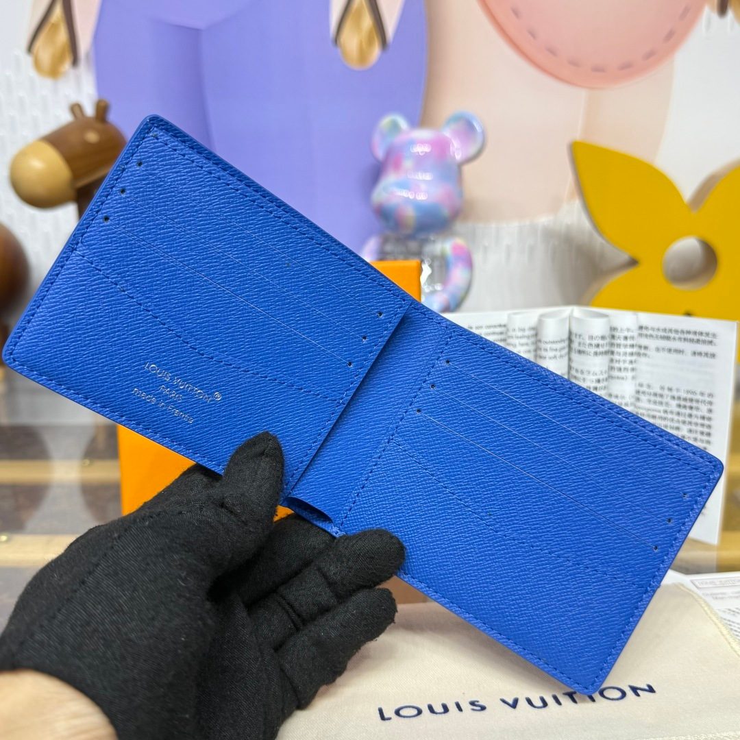 Louis Vuitton Epi Leather Wallet Blue