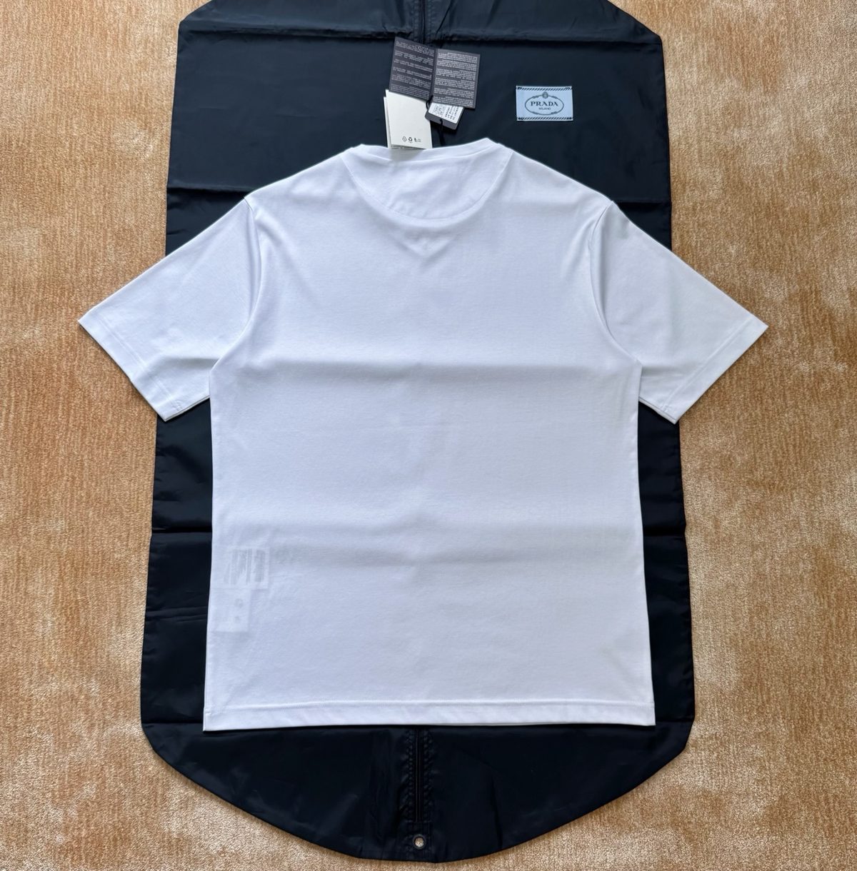 Prada Triangle Logo White T-Shirt