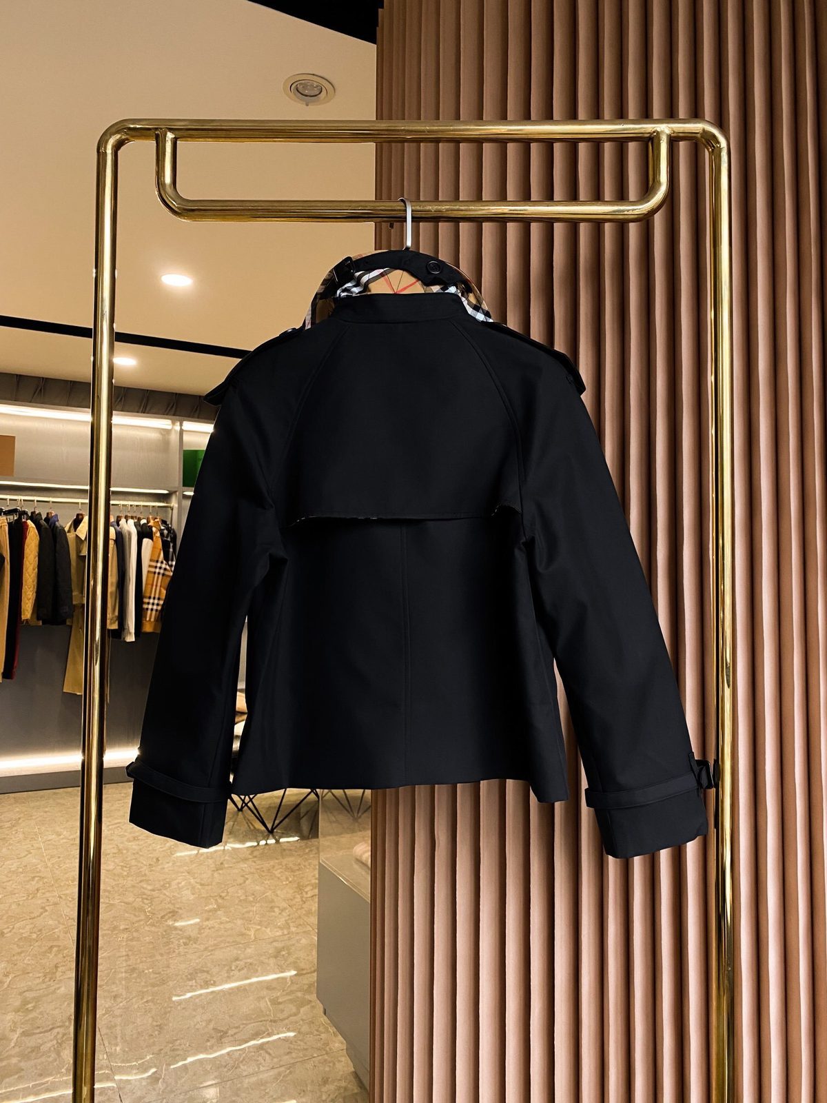 Burberry Black Double-Breasted Blazer Jacket
