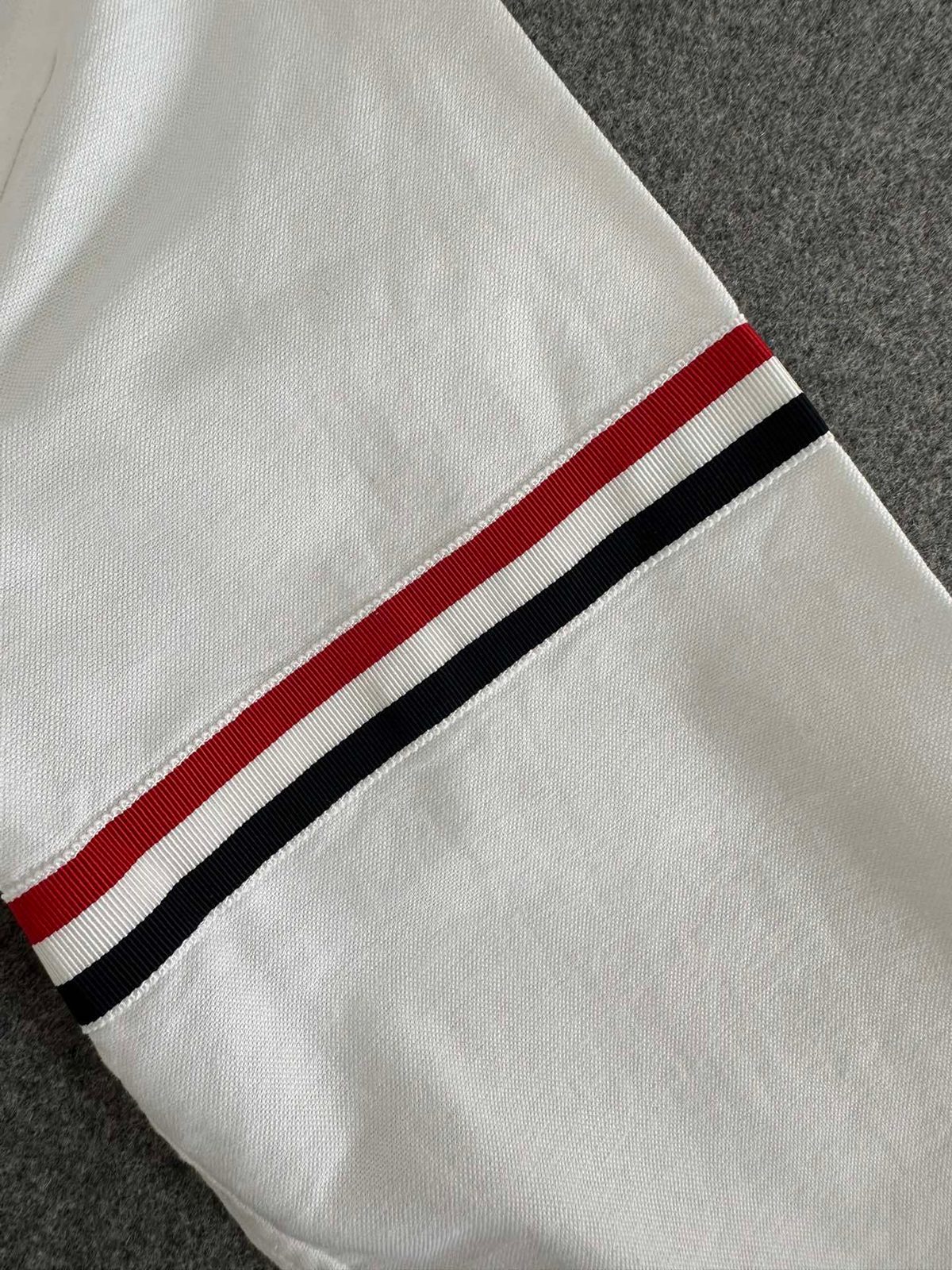 White Oxford Shirt with Striped Armband Detail