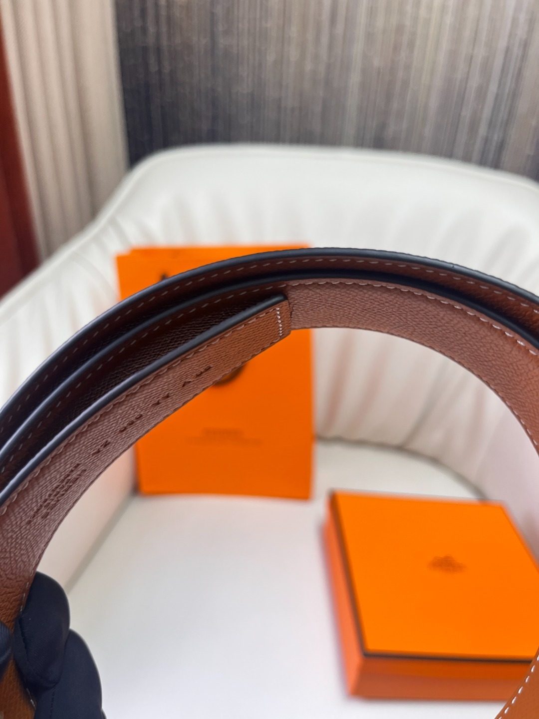 Hermès Leather Reversible Belt