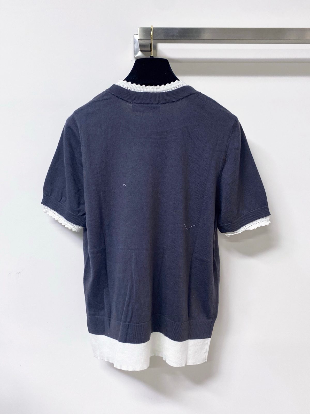 Miu Miu Color Block T-Shirt Navy