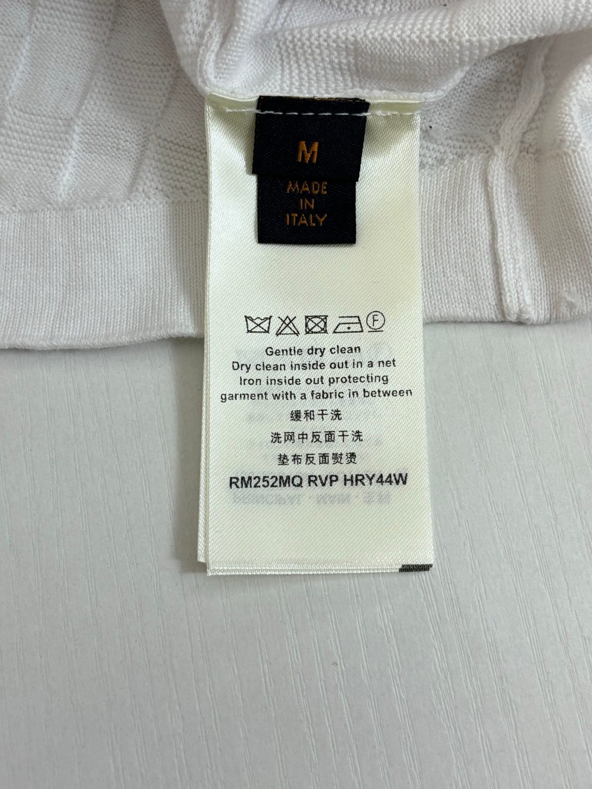 Italian-Made White Textured Polo Shirt