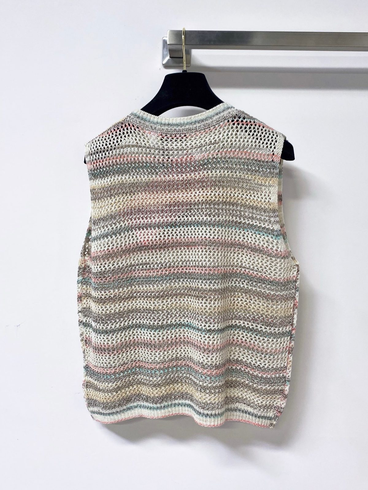 Miu Miu Striped Knit Sleeveless Vest