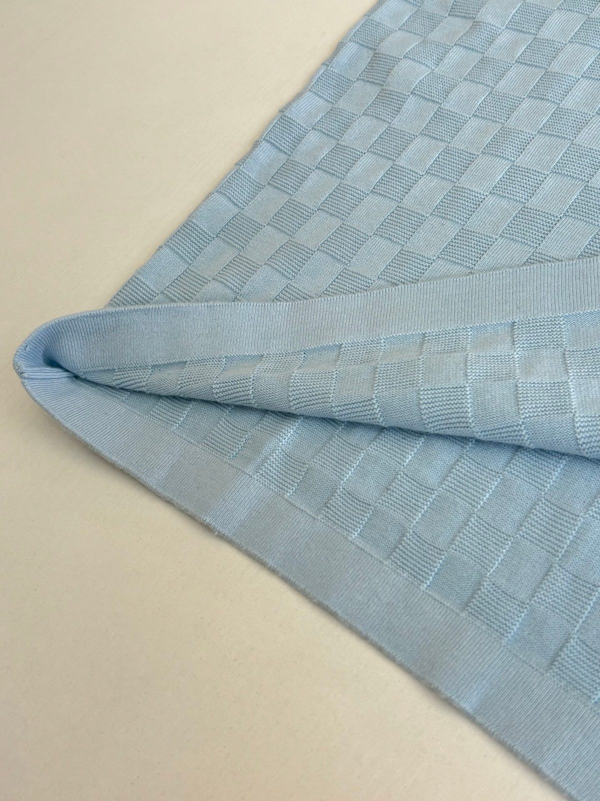 Light Blue Textured Short Sleeve Polo Shirt