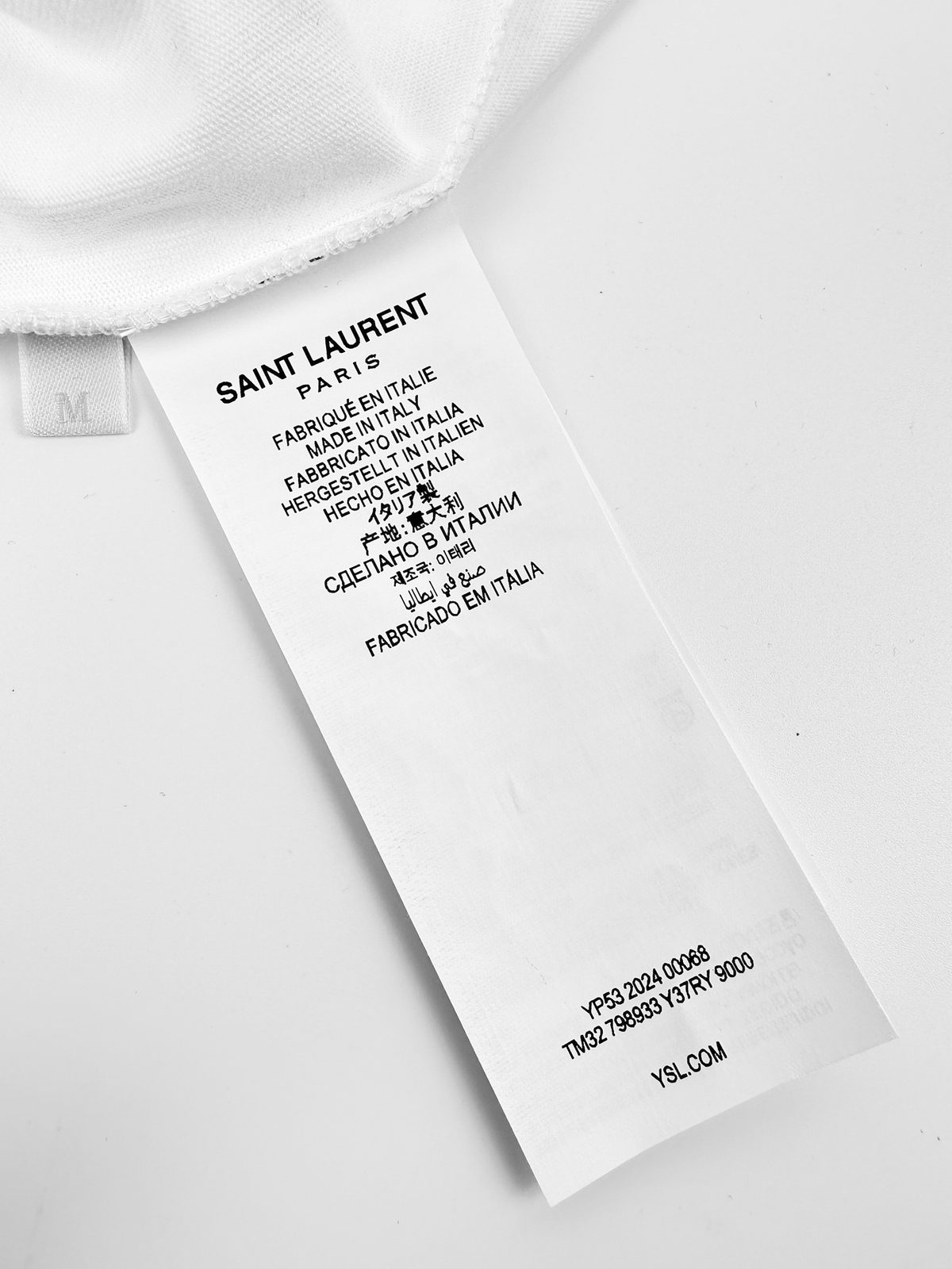 Saint Laurent Logo-Patch Cotton T-Shirt