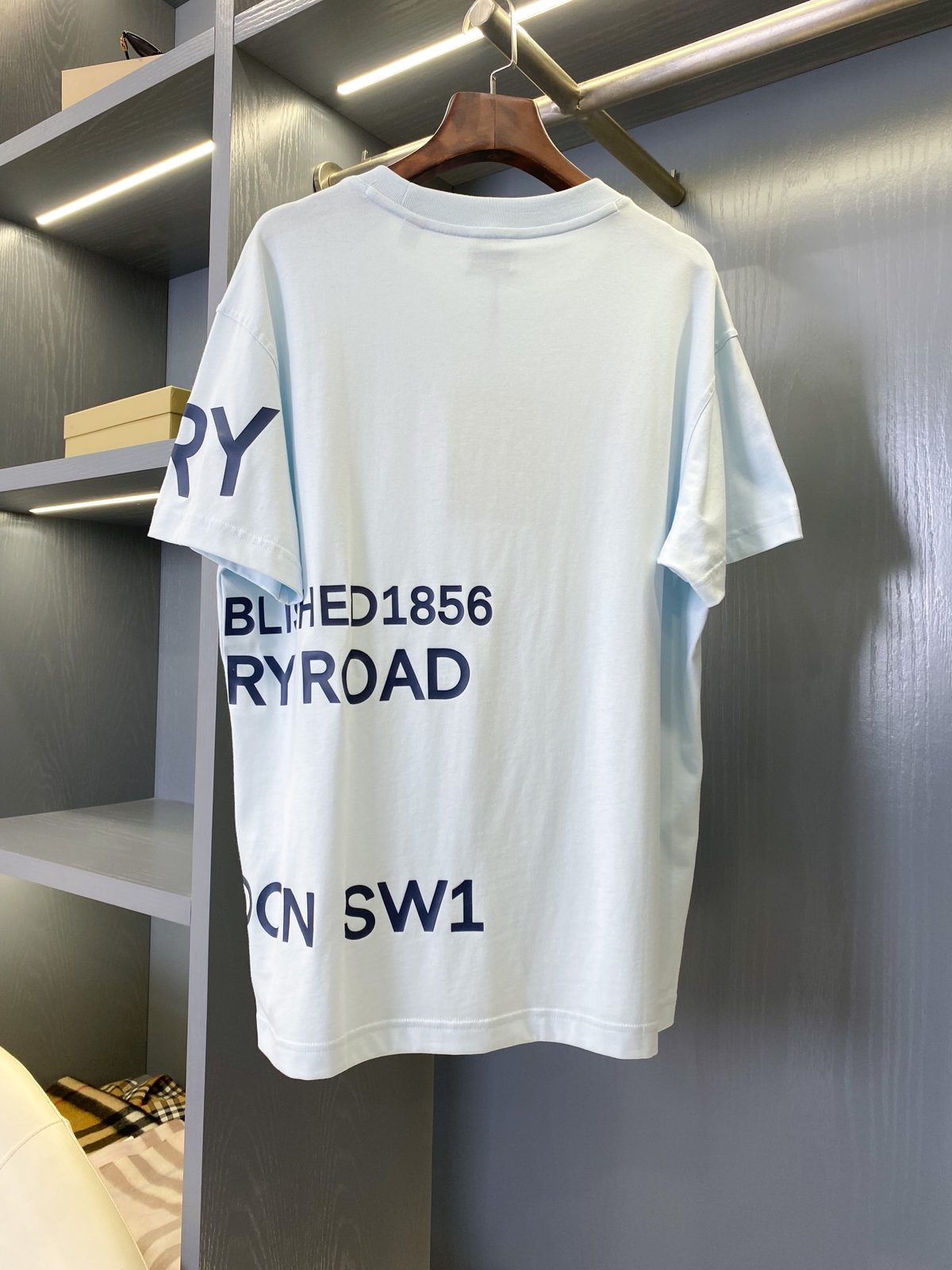 Burberry Address Print Crewneck T-Shirt