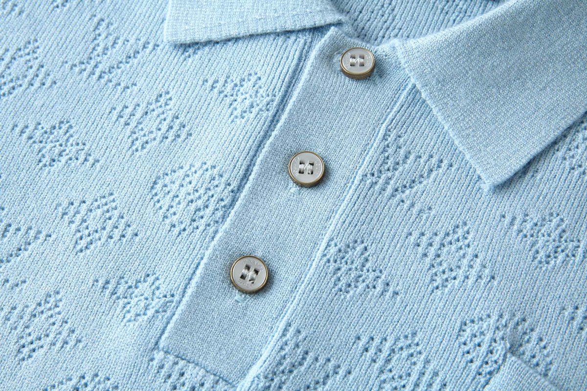 Louis Vuitton Monogram Knit Polo Shirt