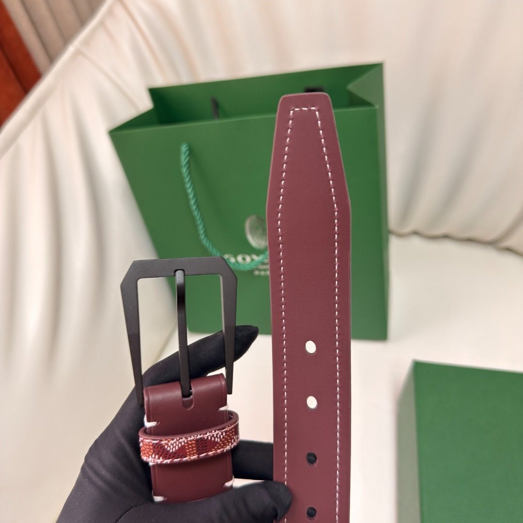 Goyard Monogram Canvas Leather Belt